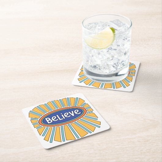 Geloof - heb vertrouwen kartonnen onderzetters (Insitu)