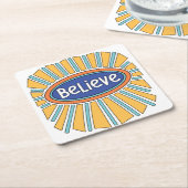 Geloof - heb vertrouwen kartonnen onderzetters (Schuin)