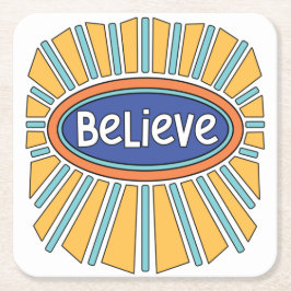 Geloof - heb vertrouwen kartonnen onderzetters