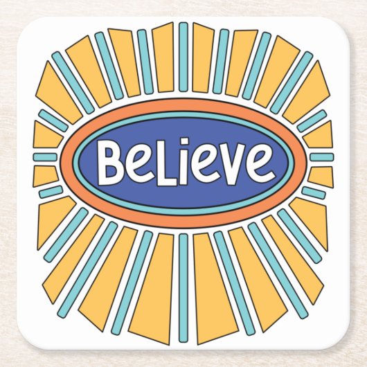 Geloof - heb vertrouwen kartonnen onderzetters (Voorkant)