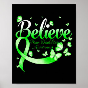 Geloof Hersenen Disabilities Awareness Butterfly Poster