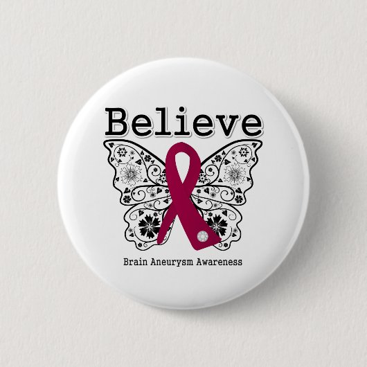 Geloof Hersenenaneurysma Bewustzijn Ronde Button 5,7 Cm (Voorkant)