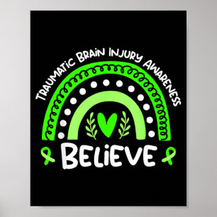 Geloof hersenletsel bewustzijn maand  poster