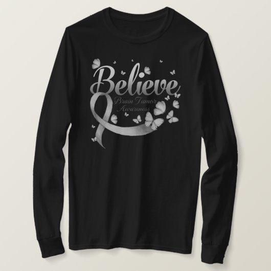 Geloof HERSENTUMOR Vlinder T-shirt (Design voorkant)
