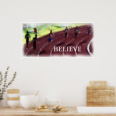 Geloof het Abstracte Poster van Sport (Keuken)