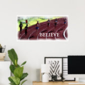 Geloof het Abstracte Poster van Sport (Thuiskantoor)