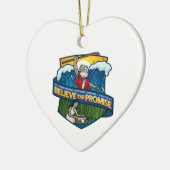 Geloof het beloofde hart keramisch ornament (Links)