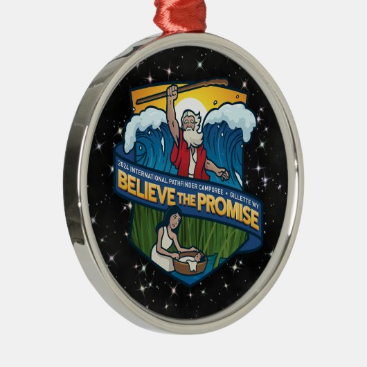 Geloof het Beloofde Kerstversiering Metalen Ornament (Rechts)