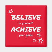 Geloof het bereiken van aanmoediging rood magneet (Voorkant)