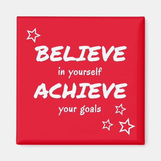 Geloof het bereiken van aanmoediging rood magneet (Voorkant)