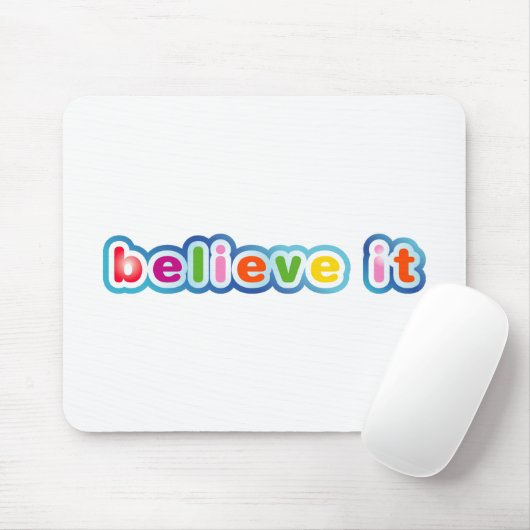 Geloof het (gekleurd) muismat (Met muis)