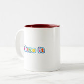 Geloof het (gekleurd) tweekleurige koffiemok (Voorkant links)