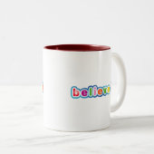 Geloof het (gekleurd) tweekleurige koffiemok (Voorkant rechts)