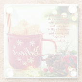 Geloof het Gezegde van kerstcadeauglas Onderzetter (Achterkant)