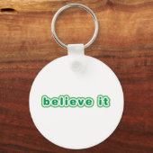 Geloof het (groen) sleutelhanger (Voorkant)