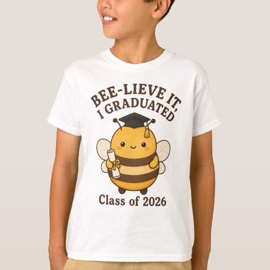Geloof het, ik ben afgestudeerd klas van 2026 t-shirt (Voorkant)
