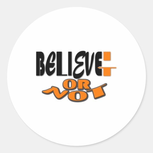Geloof het of niet Sticker (Voorkant)