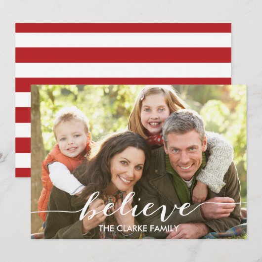 Geloof het script | Vakantiefotokaart Feestdagenkaart (Voorkant / Achterkant)