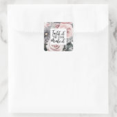 Geloof het tot je er Christelijk Gezegde van maakt Vierkante Sticker (Tas)