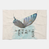 Geloof het tot je het met vlinder maakt theedoek (Horizontaal)