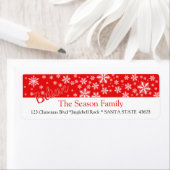 Geloof het vakantielabel voor snowflake etiket (Insitu)