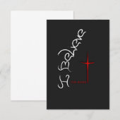 Geloof het woord God Bedankkaart (Voorkant / Achterkant)