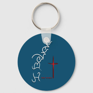 Geloof het woord God Sleutelhanger
