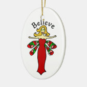 Geloof Holiday Dragonfly Fairy Keramisch Ornament (Links)