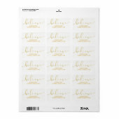 Geloof HOLIDAY FAUX GOLD Hand Lettered Script Etiket (Full Sheet)