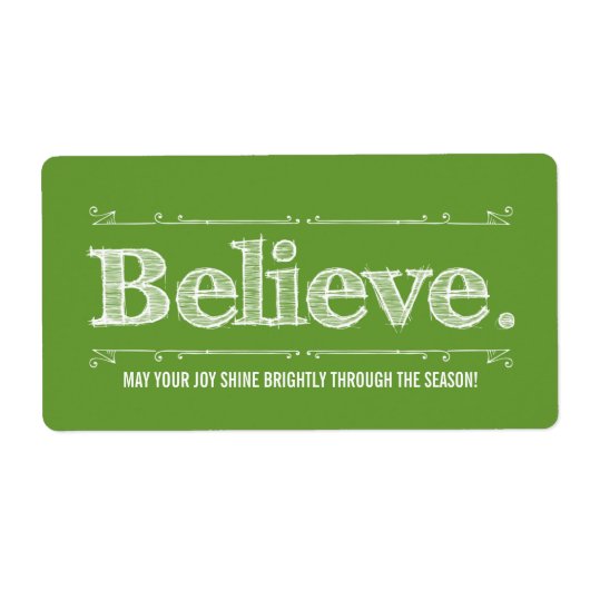 Geloof Holiday Homemade Craft of Cadeaulabel Etiket (Voorkant)