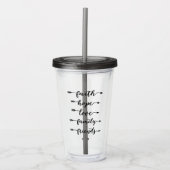 Geloof hoop acryl drinkbeker (Voorkant)