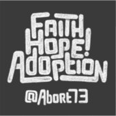 Geloof, hoop, adoptie! (Abort73) Vinyl Sticker (Voorkant)