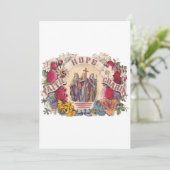 Geloof, hoop en liefdadigheid Theologische deugden Feestdagenkaart (Staand voorkant)