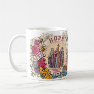 Geloof, hoop en liefdadigheid Theologische deugden Koffiemok