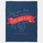 Geloof, hoop en liefde 2 fleece deken (Voorkant)