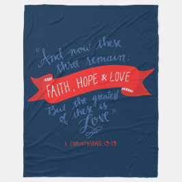 Geloof, hoop en liefde 2 fleece deken