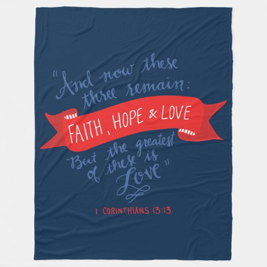 Geloof, hoop en liefde 2 fleece deken (Voorkant)
