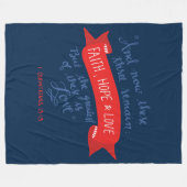 Geloof, hoop en liefde 2 fleece deken (Voorkant (Horizontaal))