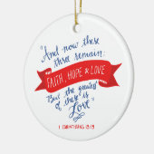 Geloof, hoop en liefde 2 keramisch ornament (Links)