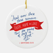 Geloof, hoop en liefde 2 keramisch ornament (Achterkant)