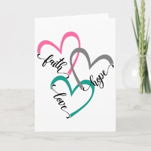 Geloof hoop en liefde Hart Christelijk Pasen Chris Kaart