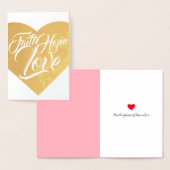 Geloof Hoop en Liefde Hart Folie Kaarten (Display)