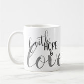 geloof , hoop en liefde koffiemok (Links)