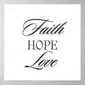 Geloof, hoop en liefde minimalistisch design poster (Voorkant)