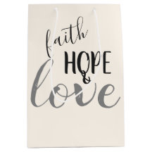 Geloof, hoop en liefde | Zwart en grijs geschenk v