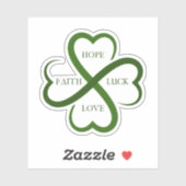 Geloof, hoop, geluk, liefde sticker (Vel)