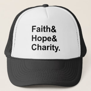Geloof Hoop Liefdadigheid   Christelijke Gemoorde  Trucker Pet