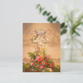  Geloof Hoop Liefdadigheid Paaskruis 1875 Feestdagenkaart (Staand voorkant)