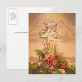  Geloof Hoop Liefdadigheid Paaskruis 1875 Feestdagenkaart (Voorkant / Achterkant)