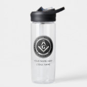 Geloof, Hoop, Liefdadigheid Zilver Vrijmetselarij Waterfles (Links)